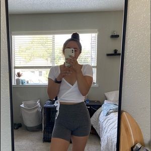 Topshop white tie tee